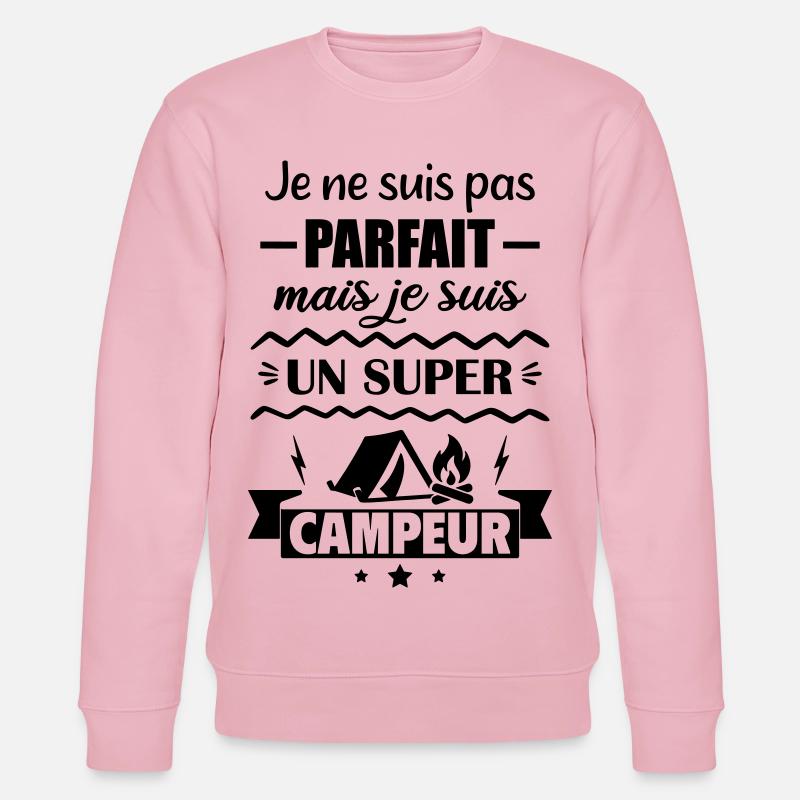 Pas parfait mais super campeur - Sweat bio CHANGER Stanley/Stella Unisexe - rose pâle