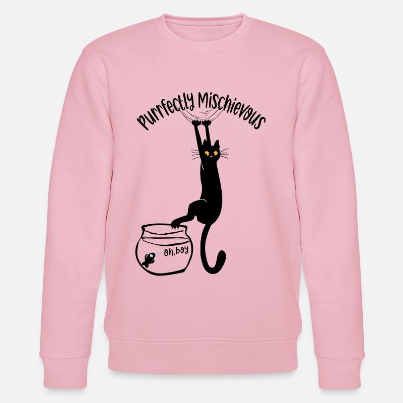 Schnurrend schelmisch - Stanley/Stella Unisex Bio-Sweatshirt CHANGER  - Hellrosa