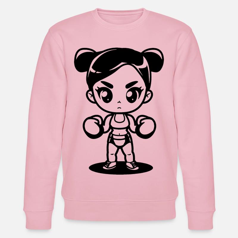 Boxerin Mädchen - Stanley/Stella Unisex Bio-Sweatshirt CHANGER  - Hellrosa