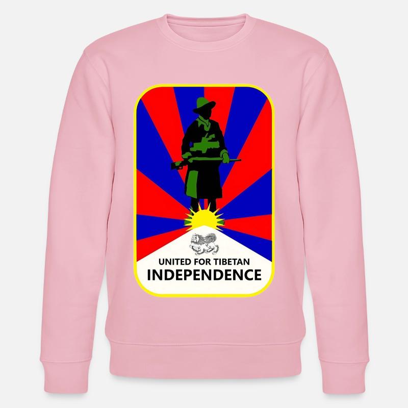 Union populaire pour l’indépendance du Tibet - Sweat bio CHANGER Stanley/Stella Unisexe - rose pâle