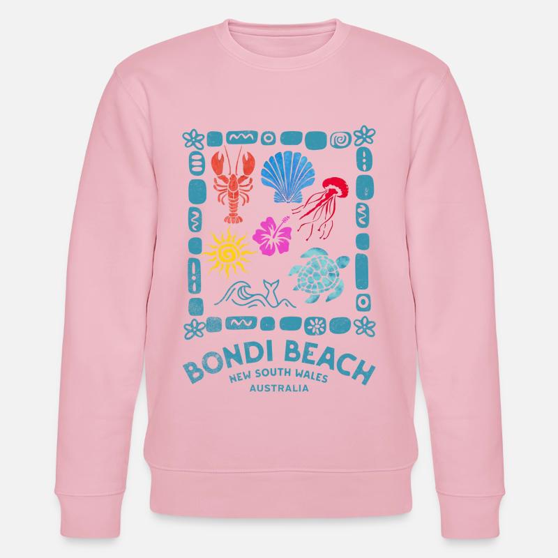 Bondi Beach Pattern Australia - Stanley/Stella CHANGER Unisex Organic Sweatshirt - cotton pink