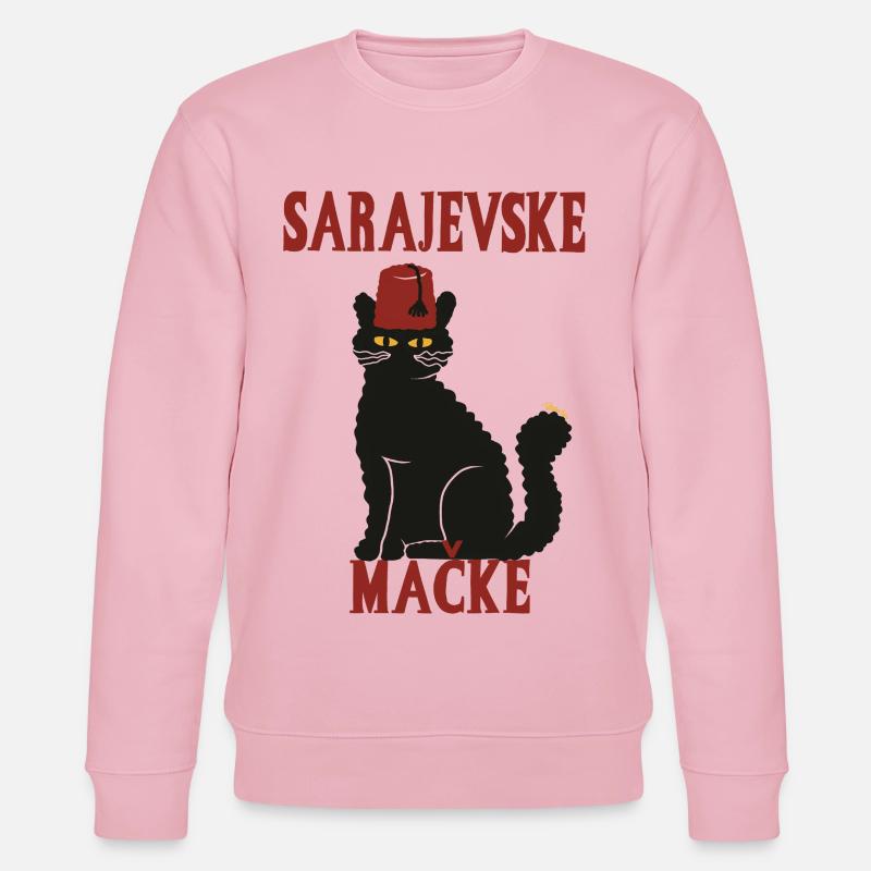 Katze Sarajevo Fez - Stanley/Stella Unisex Bio-Sweatshirt CHANGER  - Hellrosa