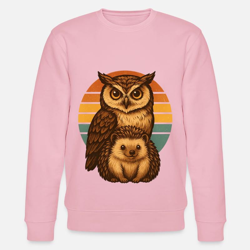 Eule Igel - Stanley/Stella Unisex Bio-Sweatshirt CHANGER  - Hellrosa