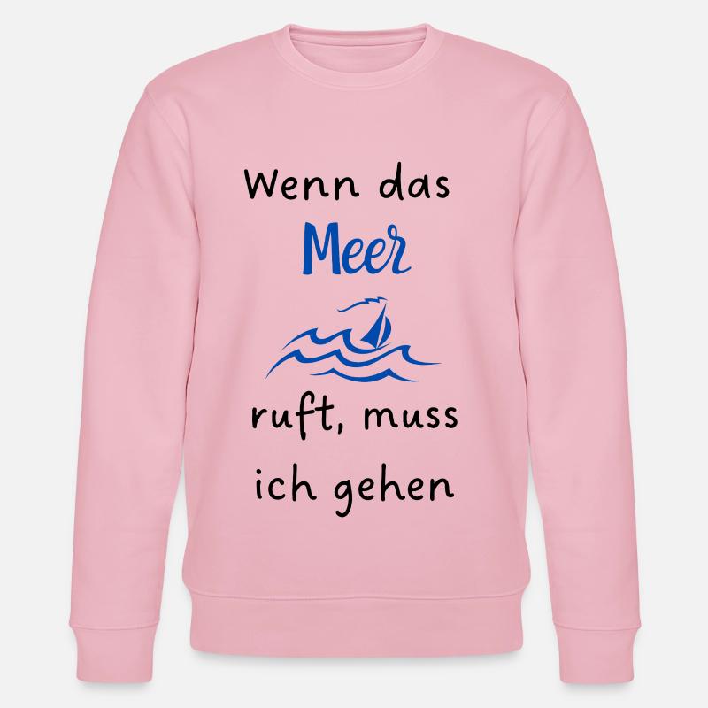 Wenn_das_Meer ruft - Stanley/Stella Unisex Bio-Sweatshirt CHANGER  - Hellrosa