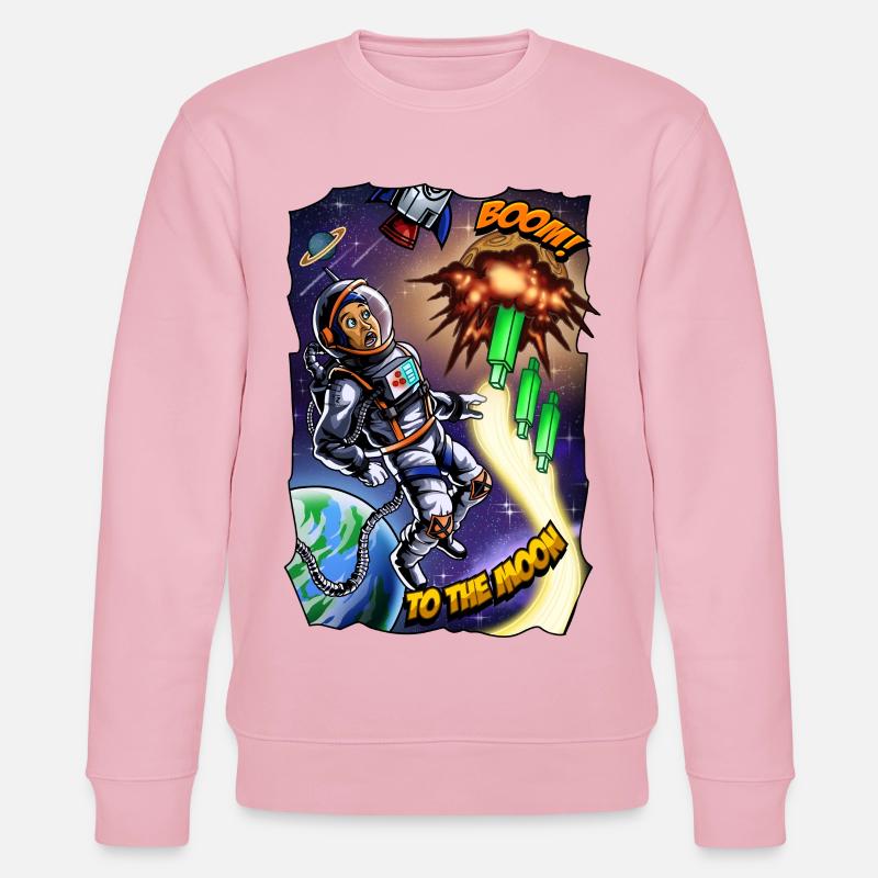 Mondabenteuer: Astronaut Comic - Stanley/Stella Unisex Bio-Sweatshirt CHANGER - Hellrosa
