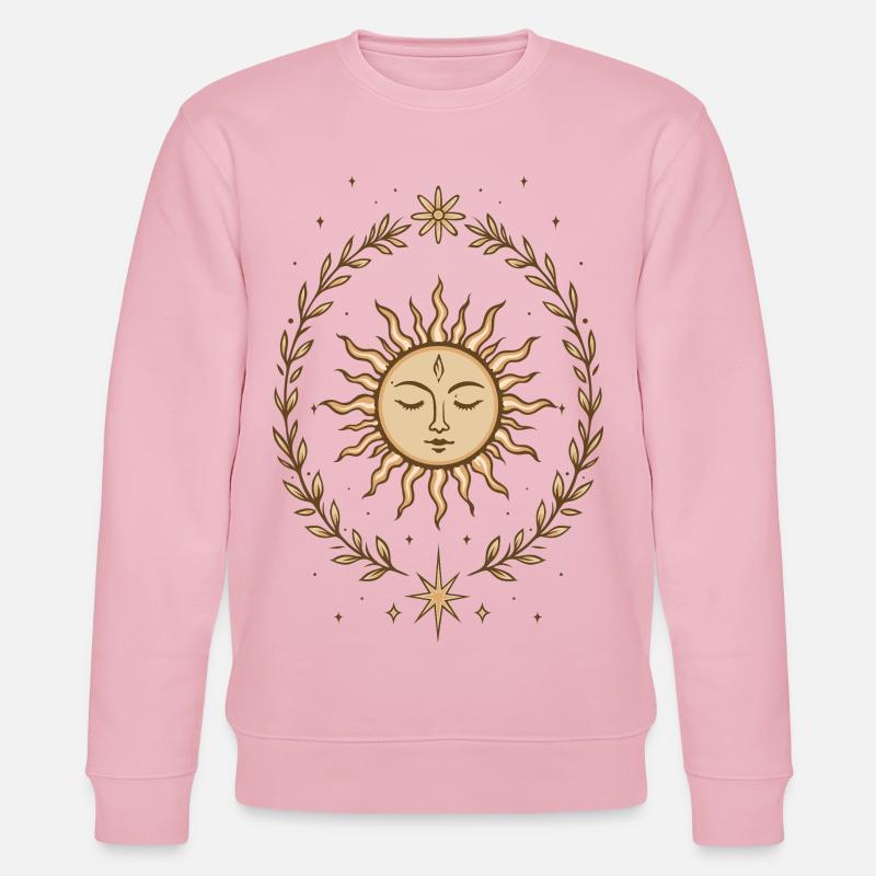 Mittsommer Sonne – Spirituelles Boho Motiv - Stanley/Stella Unisex Bio-Sweatshirt CHANGER  - Hellrosa