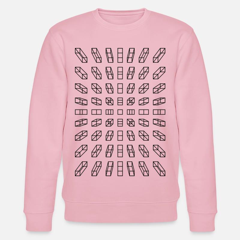 Hypno Bars : Pixels, Illusion & Rétro - Sweat bio CHANGER Stanley/Stella Unisexe - rose pâle