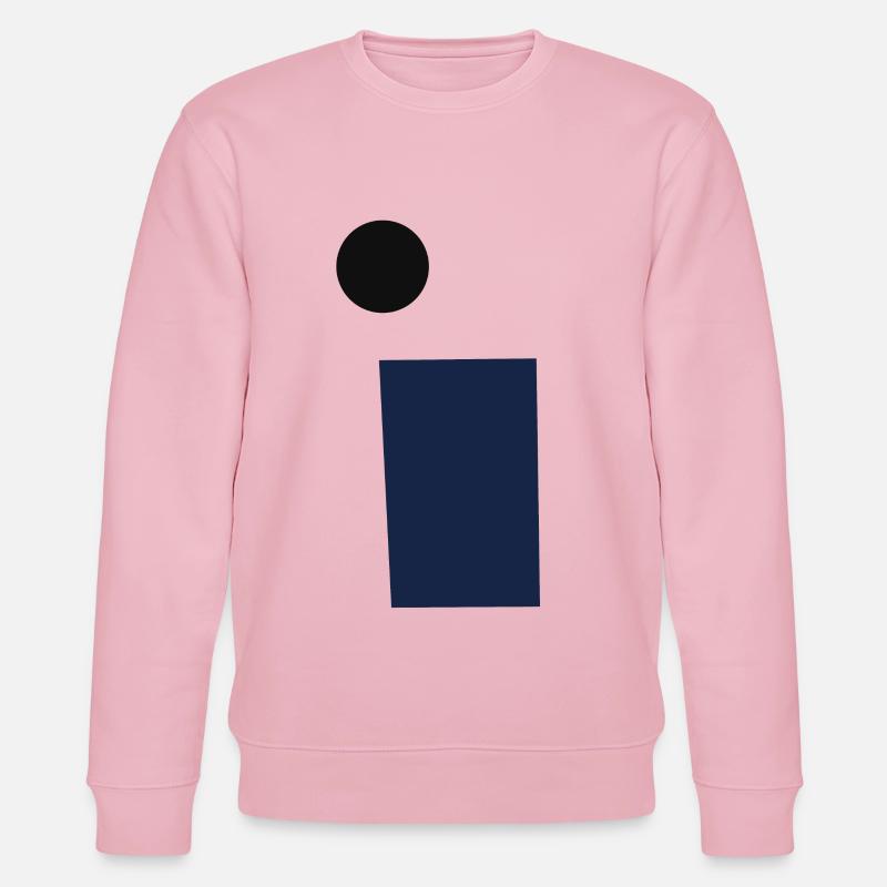 rectangle and circle - Stanley/Stella CHANGER Unisex Organic Sweatshirt - cotton pink