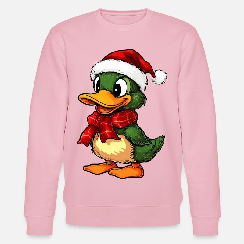Weihnachten Enten - Stanley/Stella Unisex Bio-Sweatshirt CHANGER  - Hellrosa