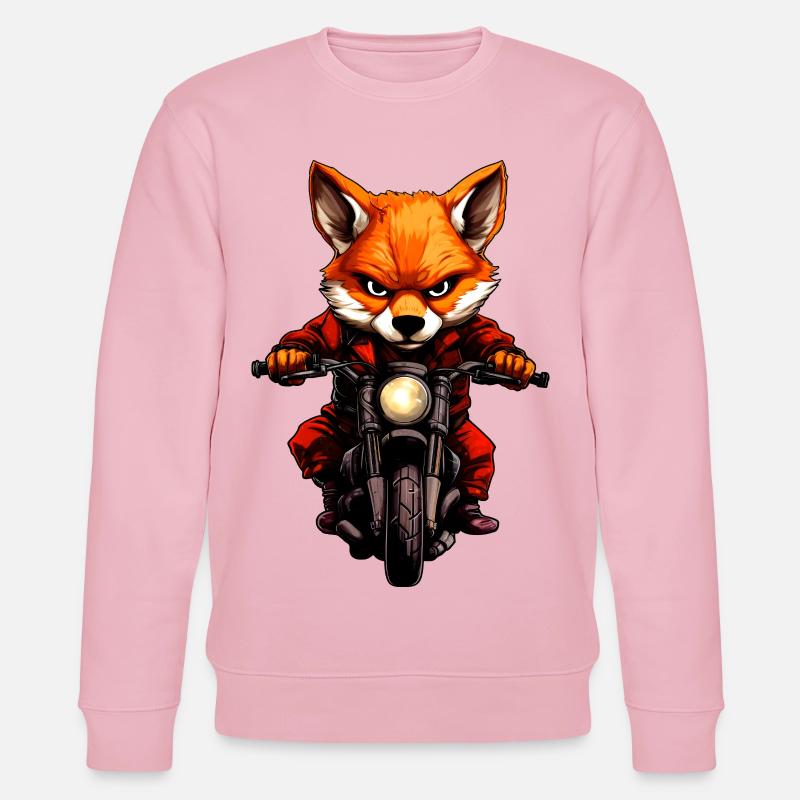 Motorcycle Foxes - Sweat bio CHANGER Stanley/Stella Unisexe - rose pâle