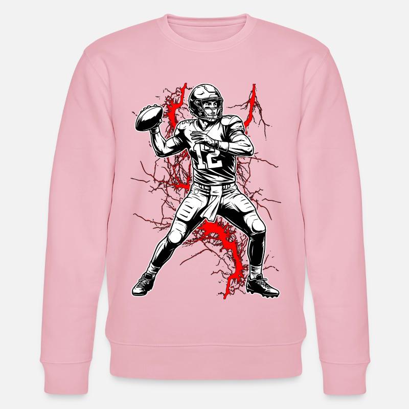 Quarterback im Blitzgewitter - Stanley/Stella Unisex Bio-Sweatshirt CHANGER  - Hellrosa