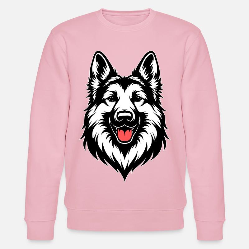 Conception du berger allemand - Sweat bio CHANGER Stanley/Stella Unisexe - rose pâle