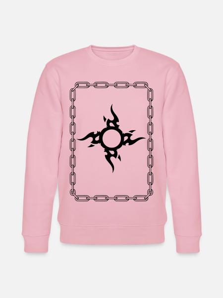 Black Tribal Surrounded Chain - Stanley/Stella CHANGER Unisex Organic Sweatshirt - cotton pink