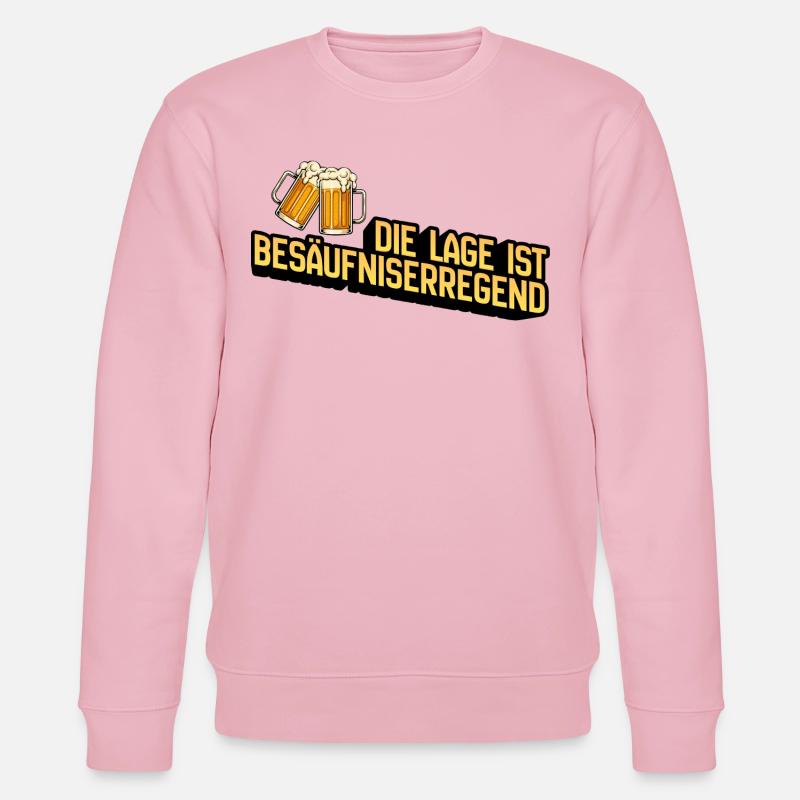 Die Lage ist Besäufniserregend - Stanley/Stella Unisex Bio-Sweatshirt CHANGER - Hellrosa