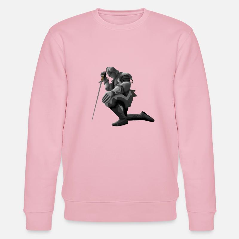kneeling knight - Stanley/Stella CHANGER Unisex Organic Sweatshirt - cotton pink