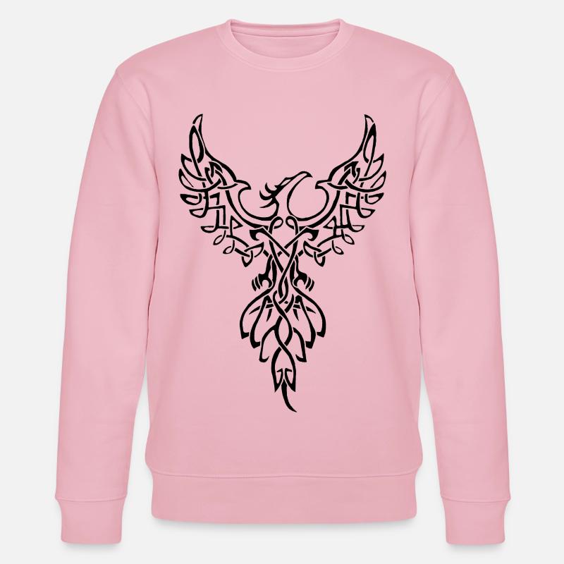Schwarzes Phönix-Symbol - Stanley/Stella Unisex Bio-Sweatshirt CHANGER  - Hellrosa