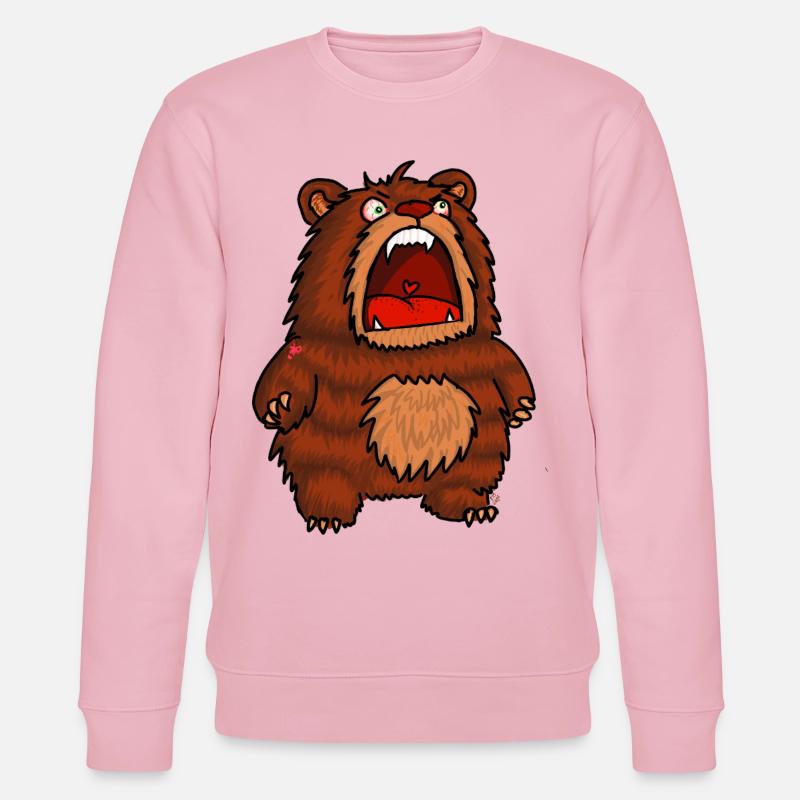 Hangry Bear - Stanley/Stella Unisex Bio-Sweatshirt CHANGER  - Hellrosa