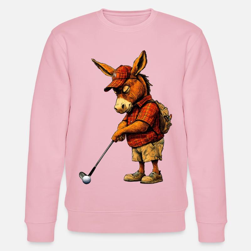 Golf Esel - Stanley/Stella Unisex Bio-Sweatshirt CHANGER  - Hellrosa