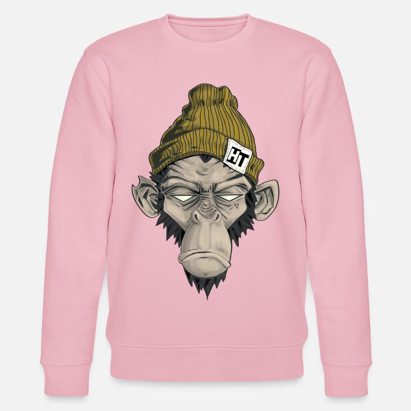 Rap Monkey - Stanley/Stella Unisex Bio-Sweatshirt CHANGER  - Hellrosa
