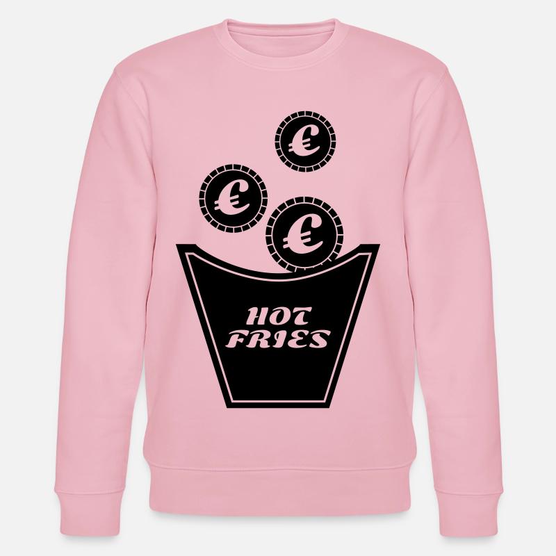 Frites chères - Sweat bio CHANGER Stanley/Stella Unisexe - rose pâle