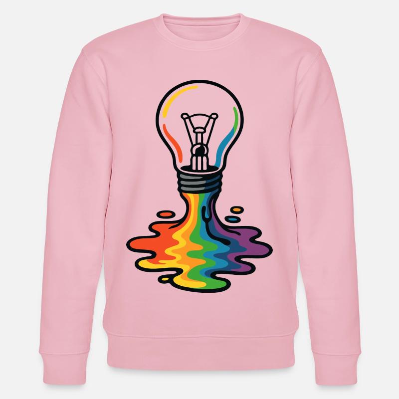 Rainbow Melt Glühbirne - Stanley/Stella Unisex Bio-Sweatshirt CHANGER  - Hellrosa