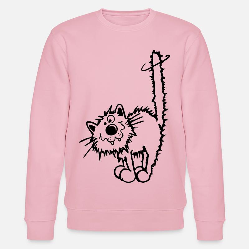 Liebe Katze - Stanley/Stella Unisex Bio-Sweatshirt CHANGER  - Hellrosa