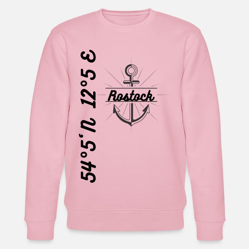 Rostock coordonne Maritim Mer Baltique - Sweat bio CHANGER Stanley/Stella Unisexe - rose pâle