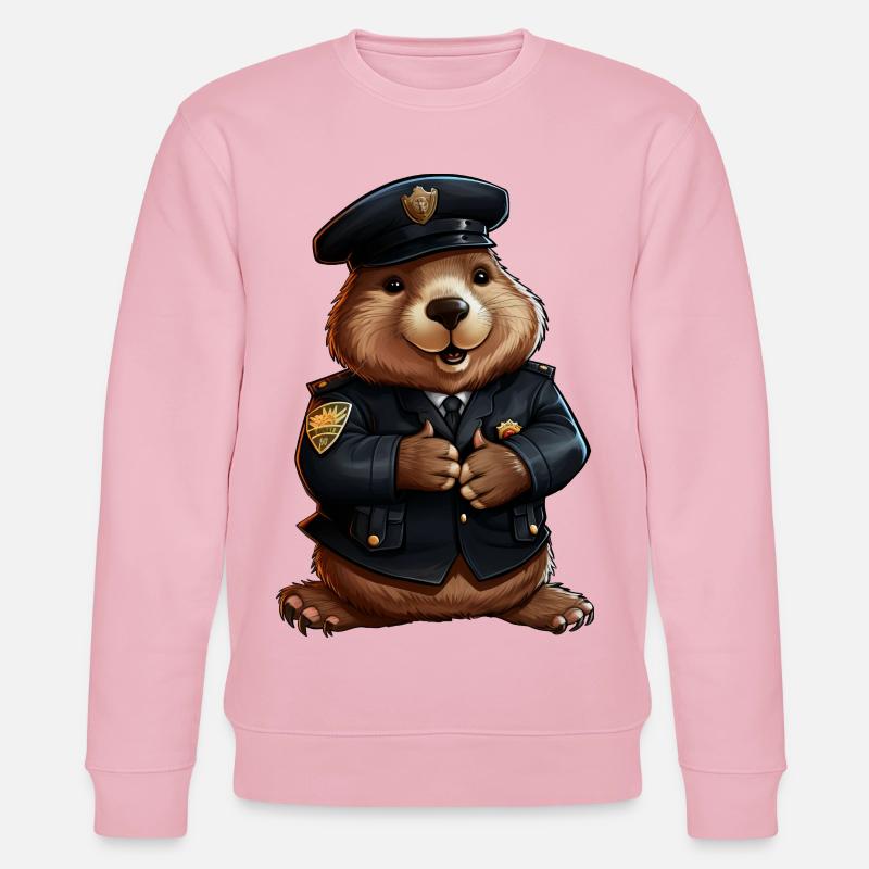 Biber Polizei - Stanley/Stella Unisex Bio-Sweatshirt CHANGER  - Hellrosa