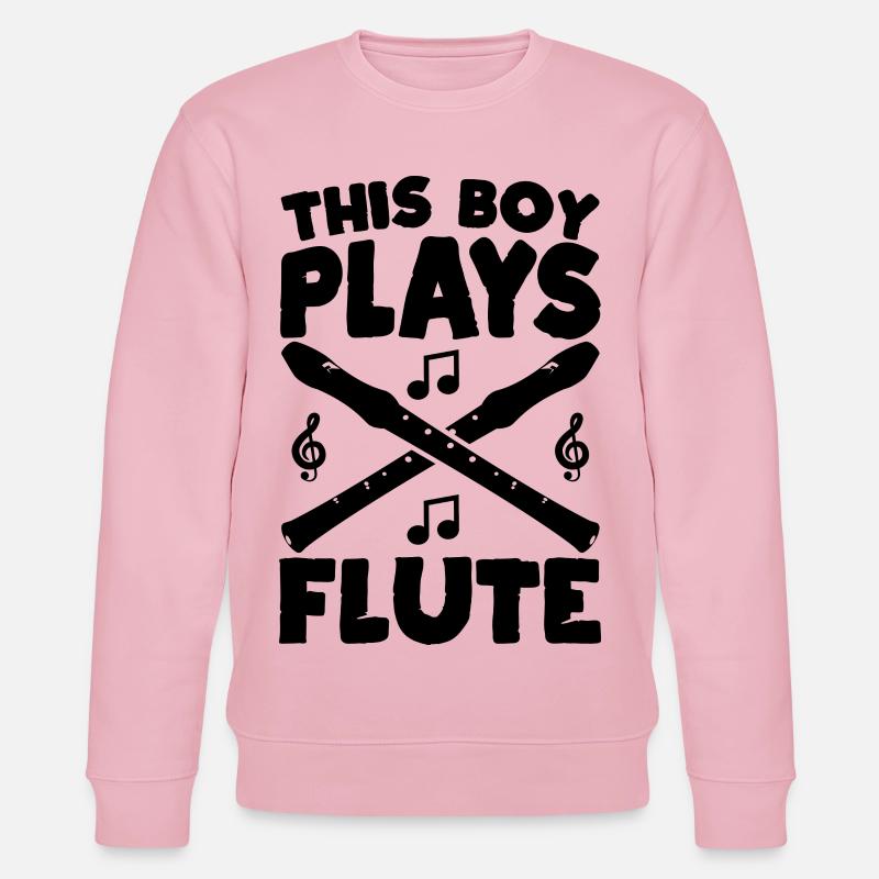This Boy Plays Flute - Stanley/Stella Unisex Bio-Sweatshirt CHANGER  - Hellrosa