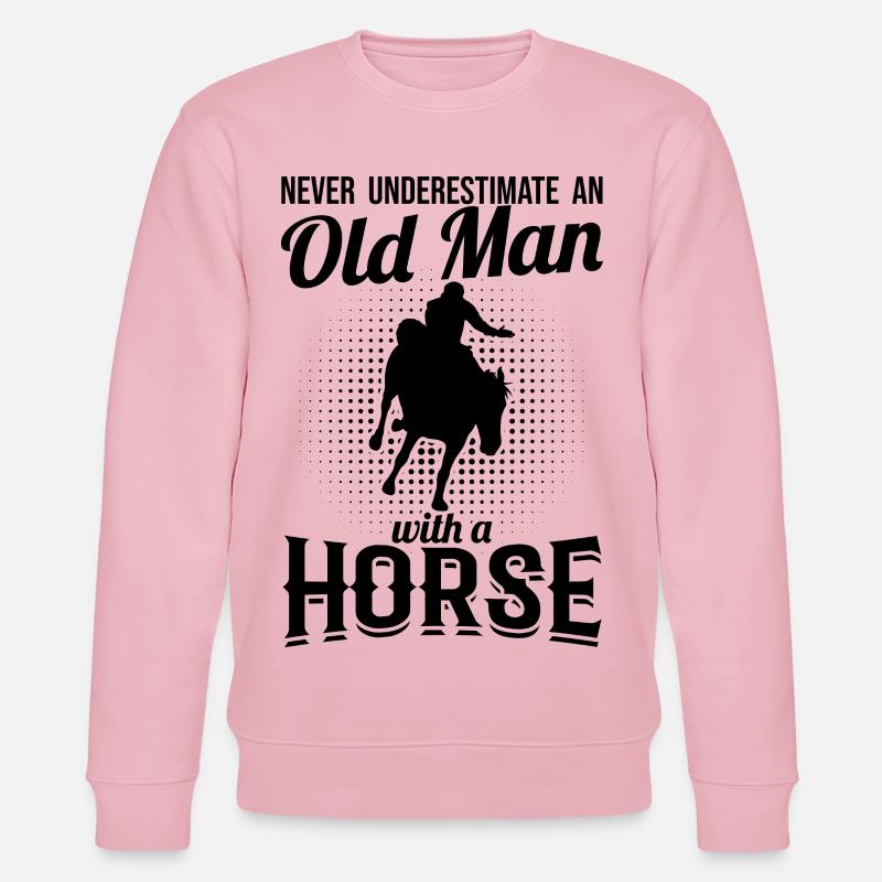 Pferde Opa - Stanley/Stella Unisex Bio-Sweatshirt CHANGER  - Hellrosa