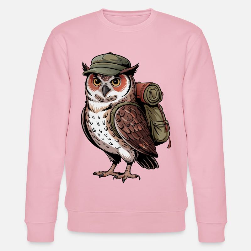 Wandernde Eule Abenteuer - Stanley/Stella Unisex Bio-Sweatshirt CHANGER  - Hellrosa