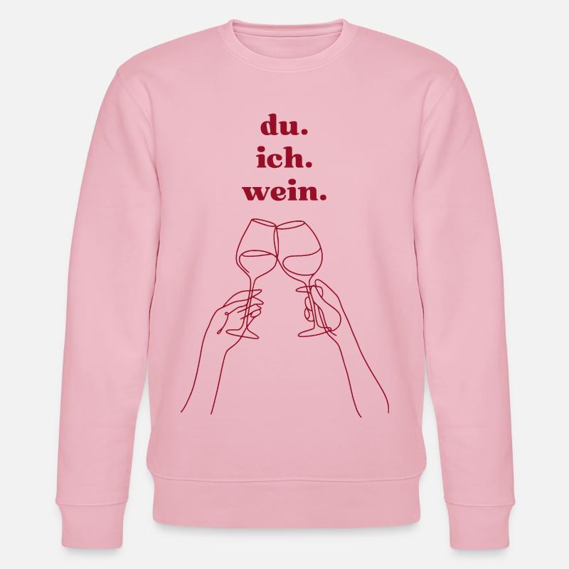 du. ich. wein. - Stanley/Stella Unisex Bio-Sweatshirt CHANGER  - Hellrosa