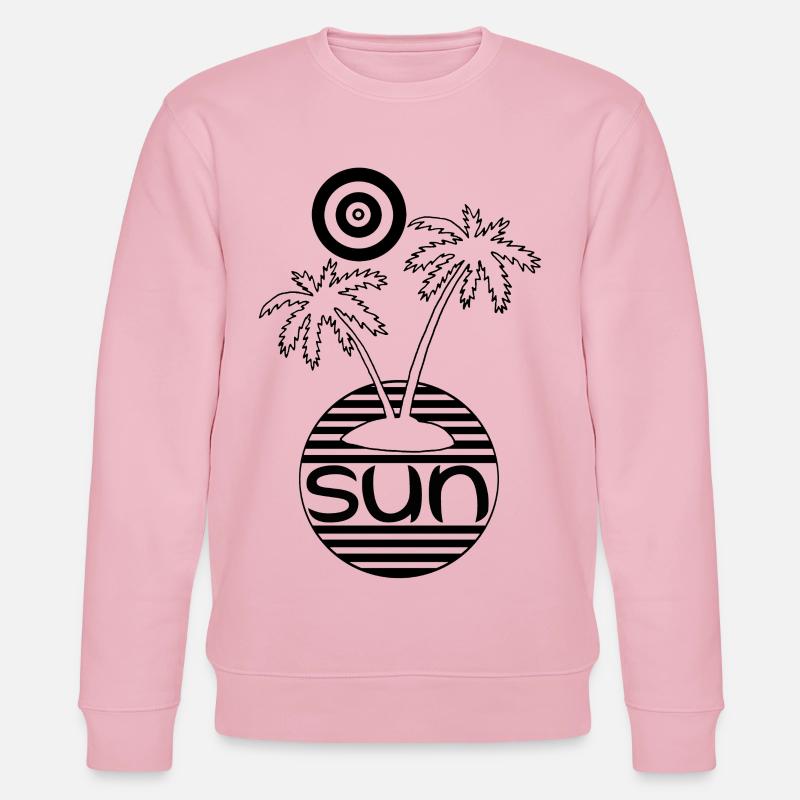 Paradies in der Sonne (schwarz) - Stanley/Stella Unisex Bio-Sweatshirt CHANGER  - Hellrosa