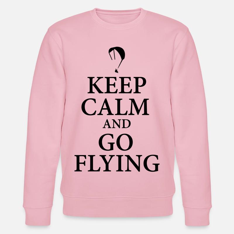 Keep calm go flying - Stanley/Stella Unisex Bio-Sweatshirt CHANGER  - Hellrosa