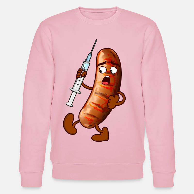 impfwurst Bratwurst Impfen Virus - Stanley/Stella Unisex Bio-Sweatshirt CHANGER  - Hellrosa