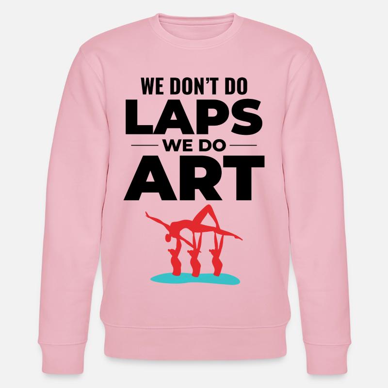 Dynamic Acrobatic Silhouette Synchronized Swimming - Stanley/Stella CHANGER Unisex Organic Sweatshirt - cotton pink