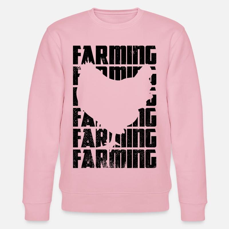 Hühnerfarm - Stanley/Stella Unisex Bio-Sweatshirt CHANGER  - Hellrosa