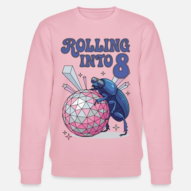 Rolling Into 8 Disco-Mistkäfer - Stanley/Stella CHANGER Unisex Organic Sweatshirt - cotton pink