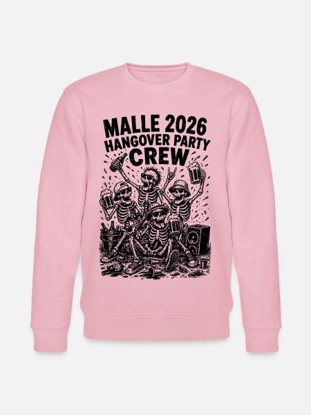 Malle 2026 Hangover Party Crew - Stanley/Stella CHANGER Unisex Organic Sweatshirt - cotton pink