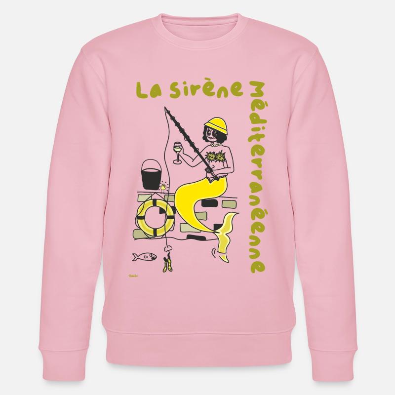 Sirene Mediterranéenne Jaune Pêche - Sweat bio CHANGER Stanley/Stella Unisexe - rose pâle