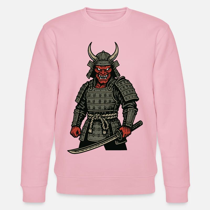 Oni Samurai - Dämonischer Krieger - Stanley/Stella Unisex Bio-Sweatshirt CHANGER  - Hellrosa