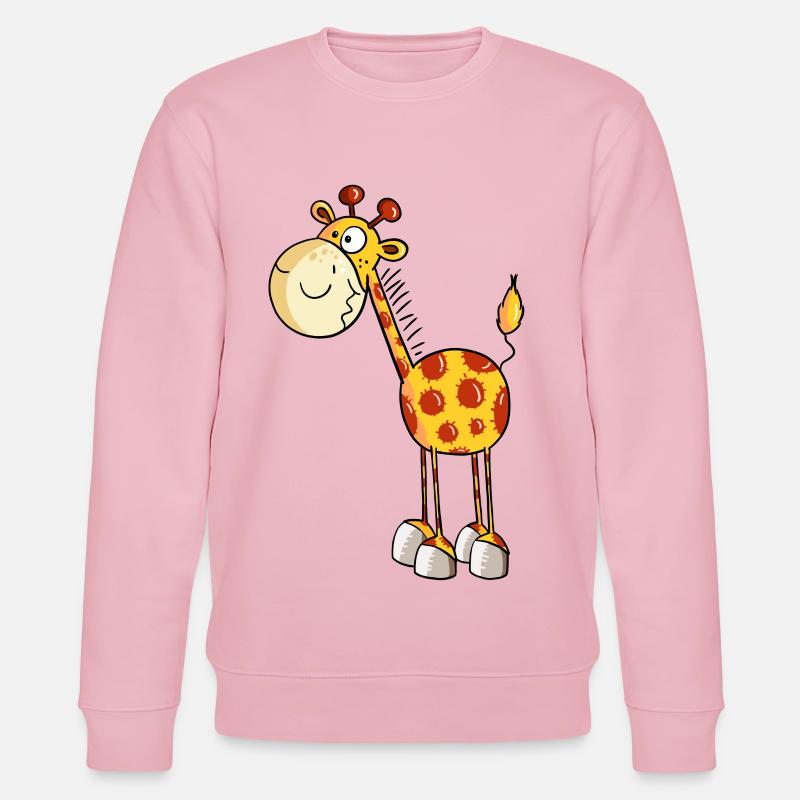 Drollige Giraffe - Giraffen - Comic - Fun - Stanley/Stella Unisex Bio-Sweatshirt CHANGER  - Hellrosa