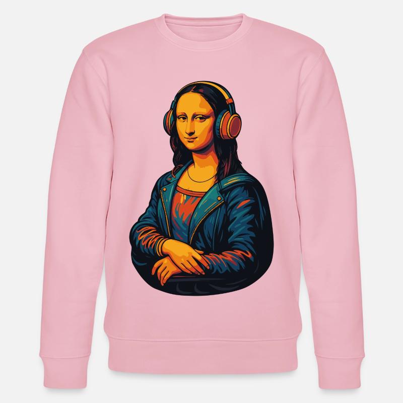 La Joconde (à peine) distraite - Sweat bio CHANGER Stanley/Stella Unisexe - rose pâle