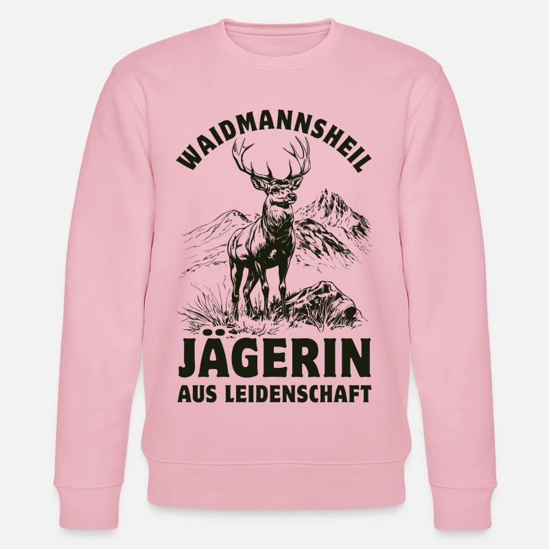 Waidmannsheil - Jägerin aus Leidenschaft - Stanley/Stella Unisex Bio-Sweatshirt CHANGER  - Hellrosa