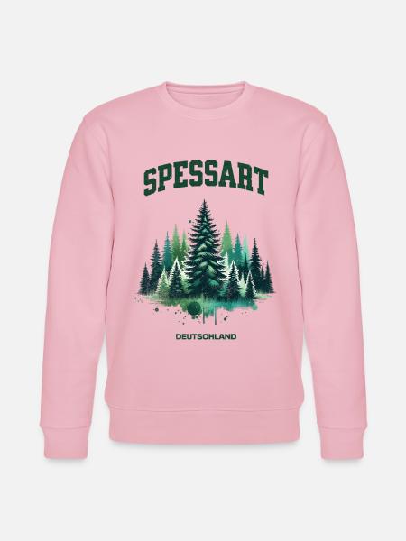 Spessart Deutschland Shirt Wald Natur Wandern - Stanley/Stella Unisex Bio-Sweatshirt CHANGER - Hellrosa