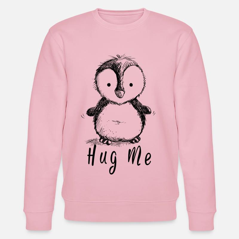 Hug Me Pinguin - Pinguine - Königspinguin - Comic - Stanley/Stella Unisex Bio-Sweatshirt CHANGER  - Hellrosa