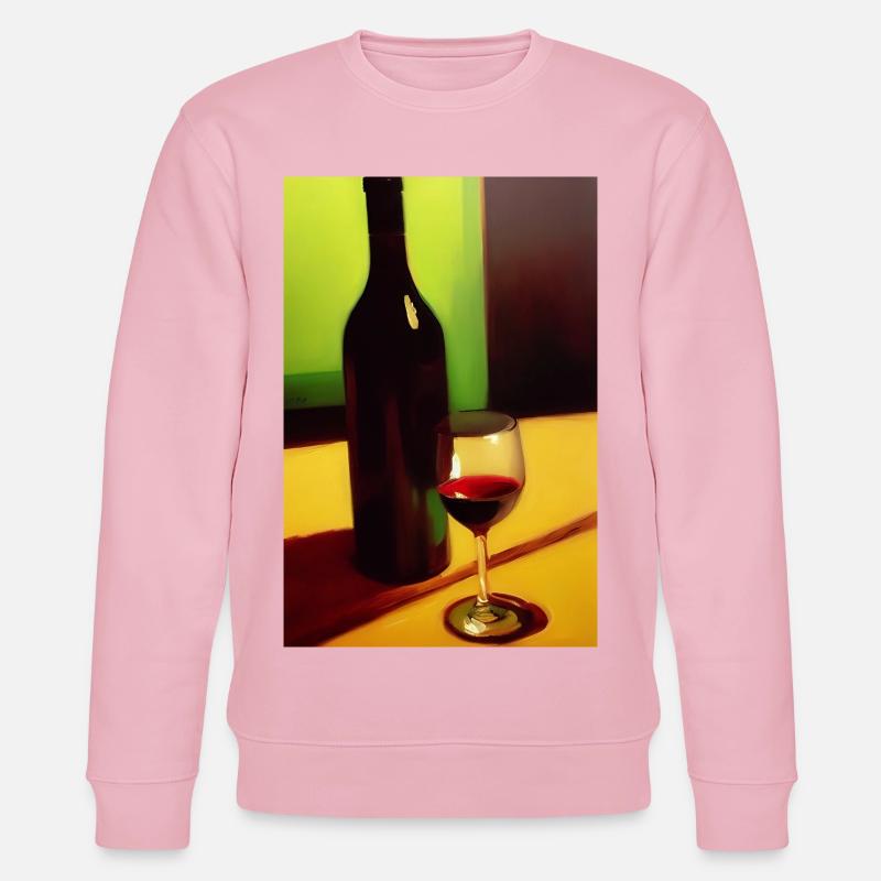 Wein Trinker - Stanley/Stella Unisex Bio-Sweatshirt CHANGER  - Hellrosa