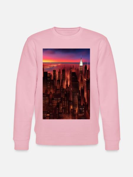New York City Skyline - Stanley/Stella CHANGER Unisex Organic Sweatshirt - cotton pink