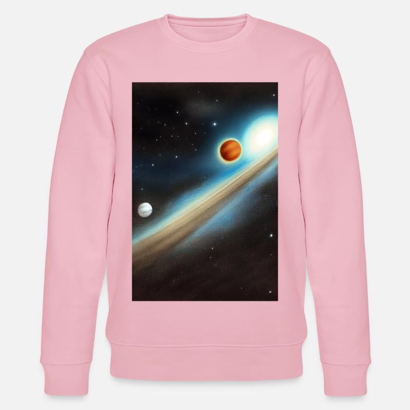 Weltall und Planeten - Stanley/Stella Unisex Bio-Sweatshirt CHANGER  - Hellrosa