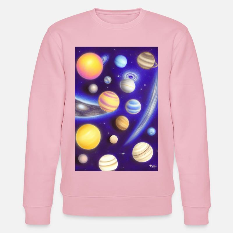 Espace et planètes - Sweat bio CHANGER Stanley/Stella Unisexe - rose pâle